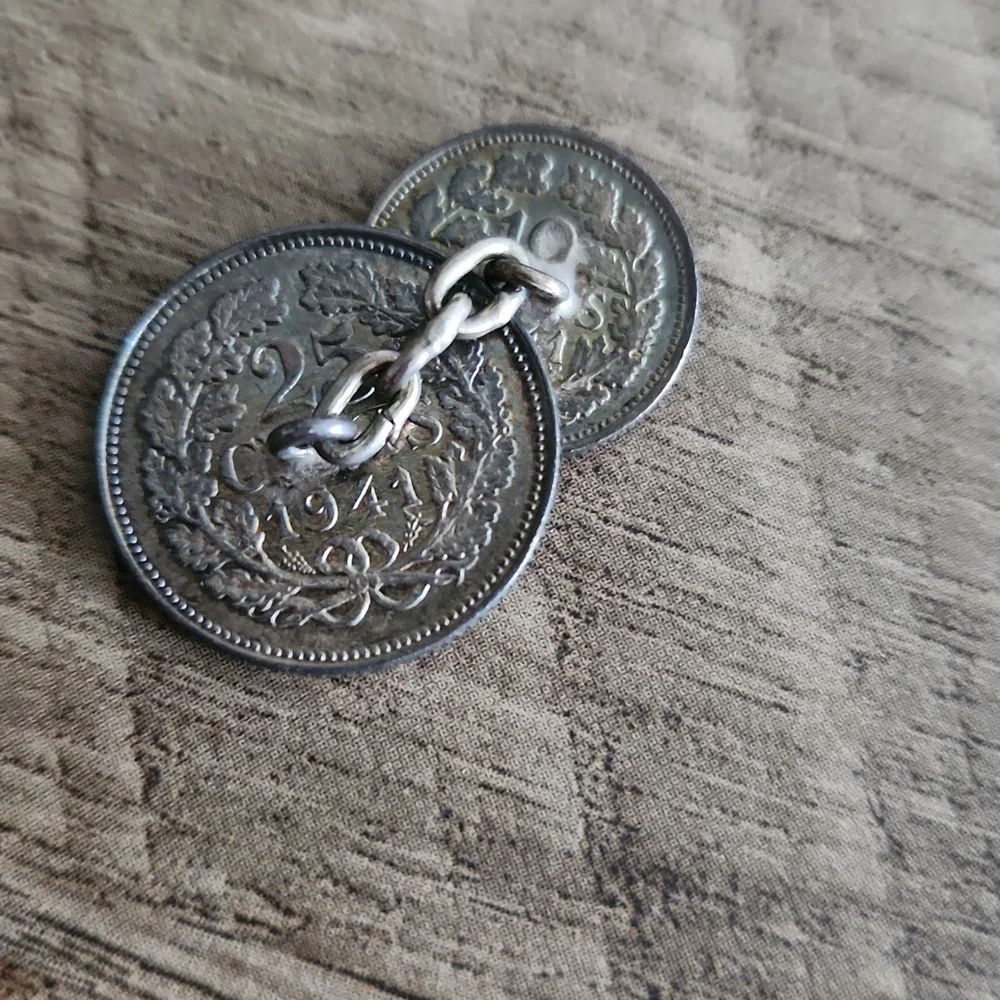 Dutch Wilhelmina Coin Cuff Links